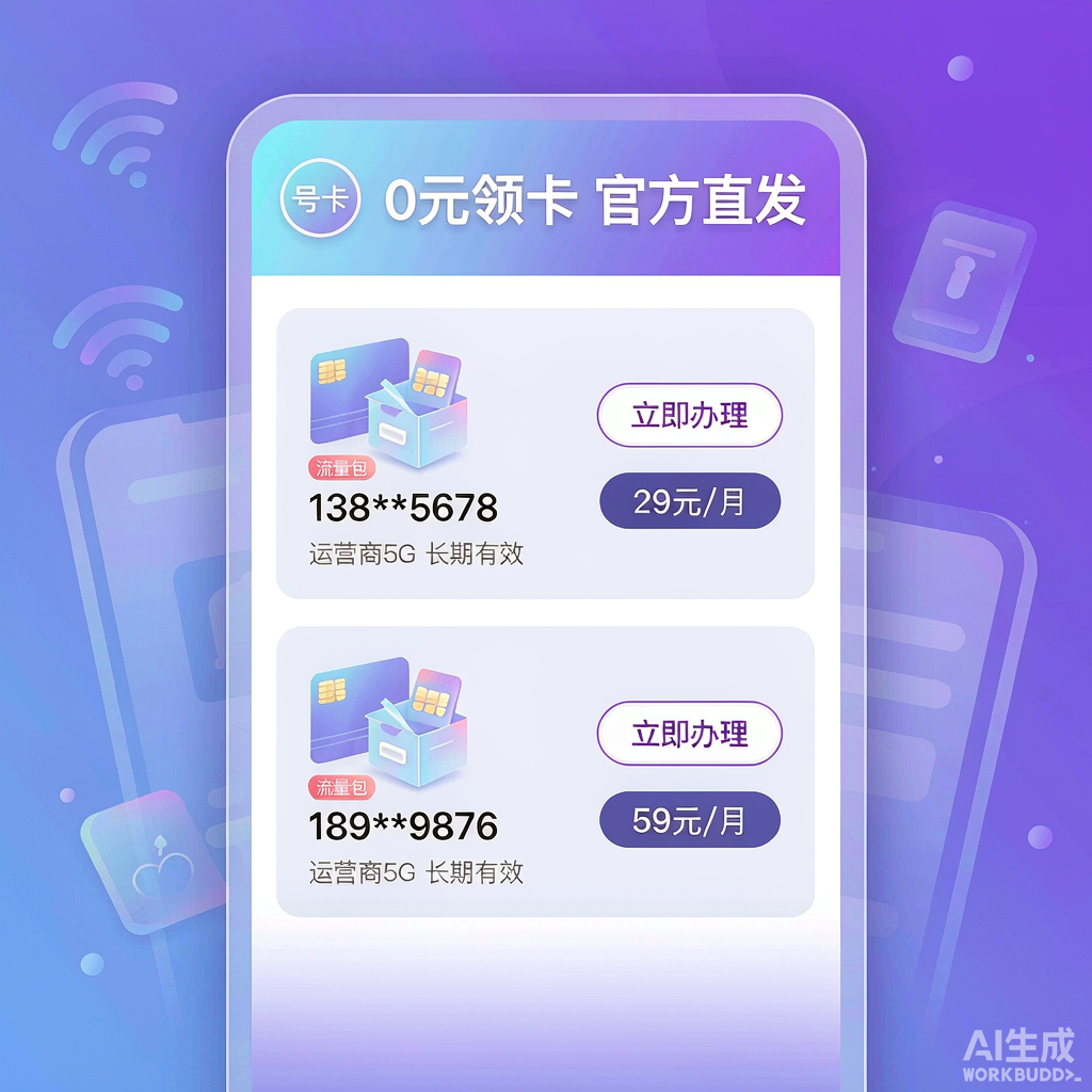 号卡CPS办理小程序界面